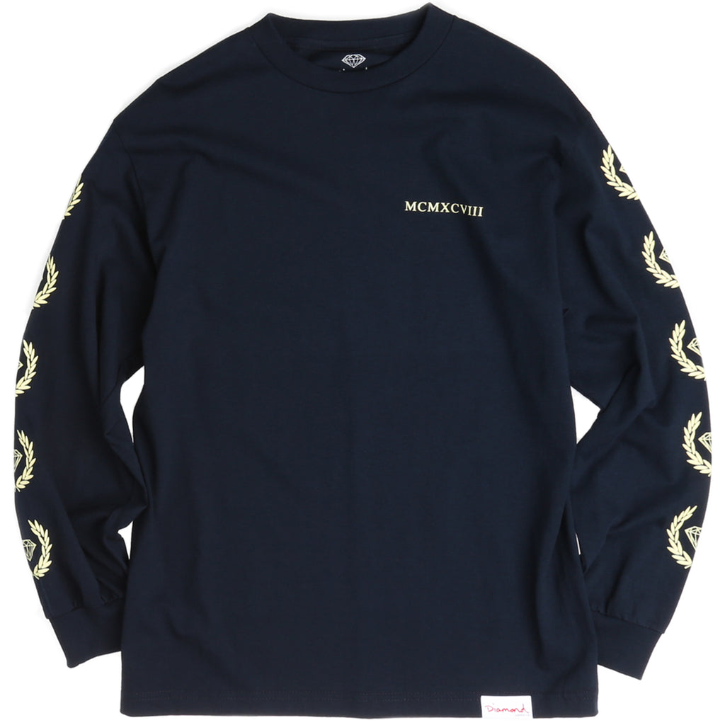 Diamond Brilliant Crest L/S Tee - Navy
