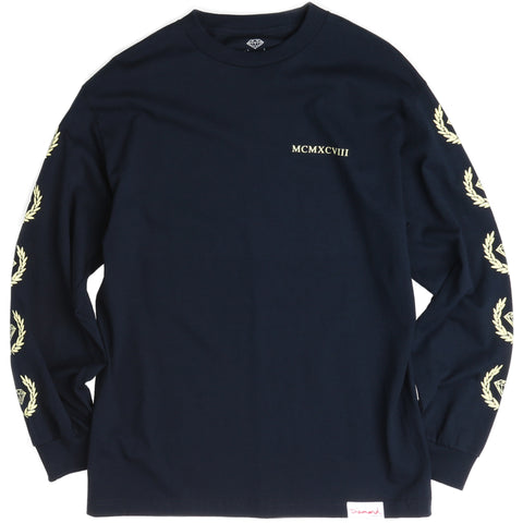 Diamond Brilliant Crest L/S Tee - Navy