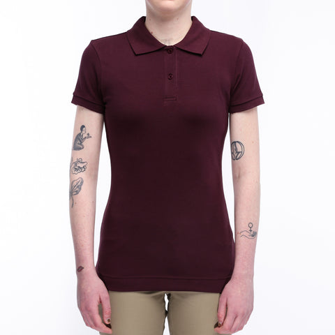 Dickies Womens Short Sleeve Polo - Burgundy