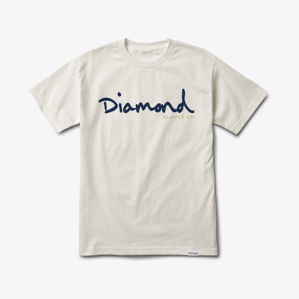 Diamond OG Script T-Shirt - Cream