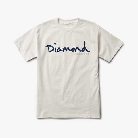 Diamond OG Script T-Shirt - Cream