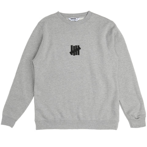 Undefeated Center Strike Crew Sweatshirt - Grey Heather