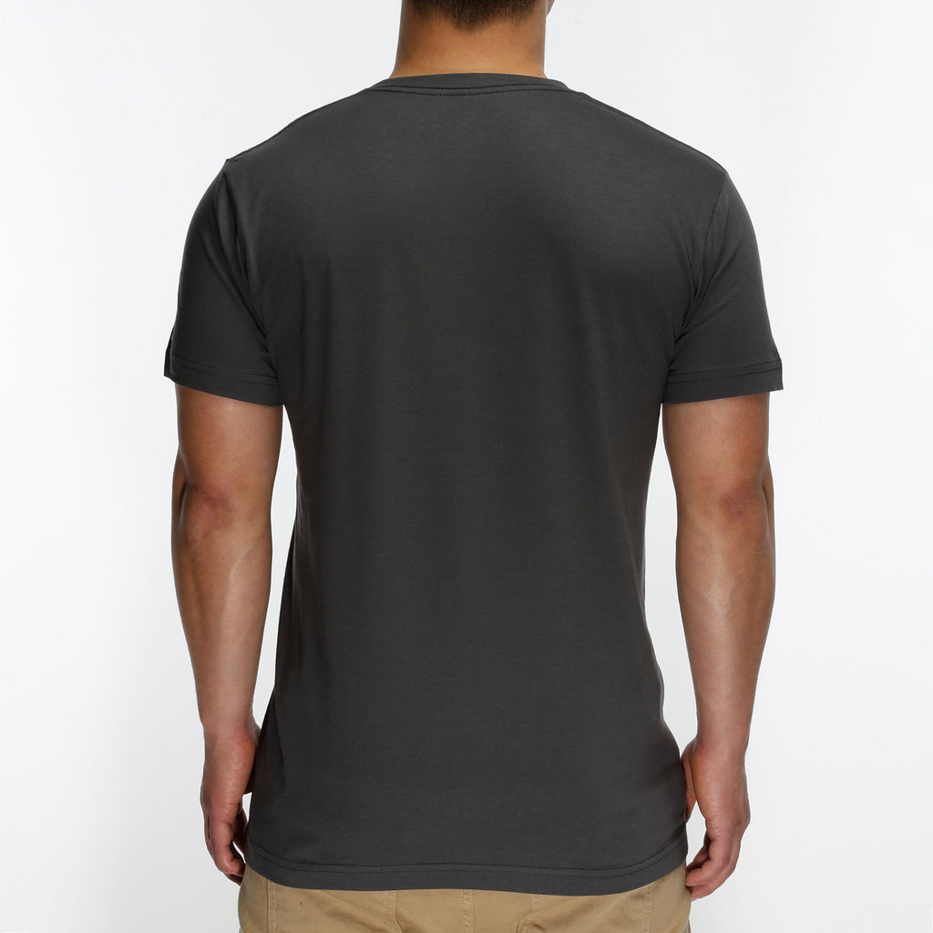 New Star Ultra Soft S/S V-Neck Tee - Charcoal