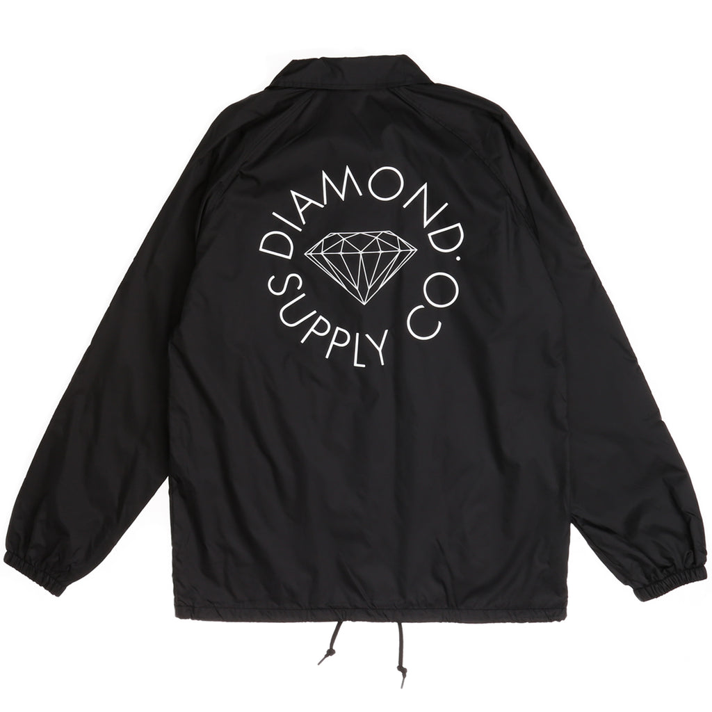 Diamond Circle Logo Coaches Jacket - Black