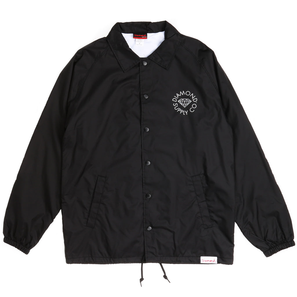 Diamond Circle Logo Coaches Jacket - Black