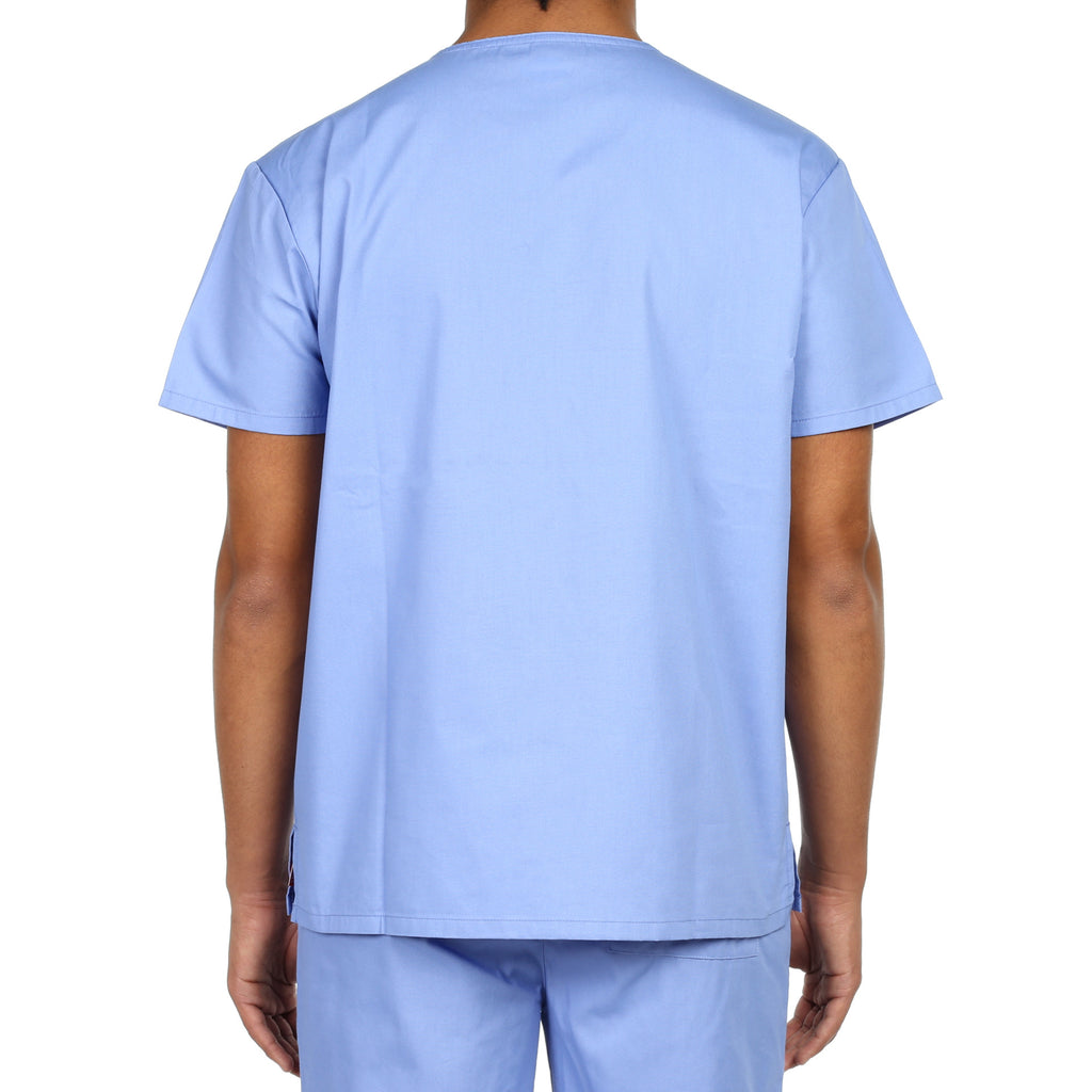 Dickies Unisex V-Neck One Pocket Scrub Top - Ceil Blue