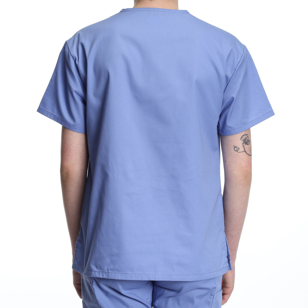 Dickies Women's Two Pocket V-Neck Scrub Top - Ceil Blue