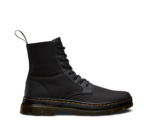 Dr Martens Combs Boot - Black Extra Tough Nylon + Rubbery