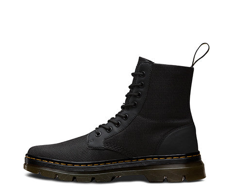 Dr Martens Combs Boot - Black Extra Tough Nylon + Rubbery