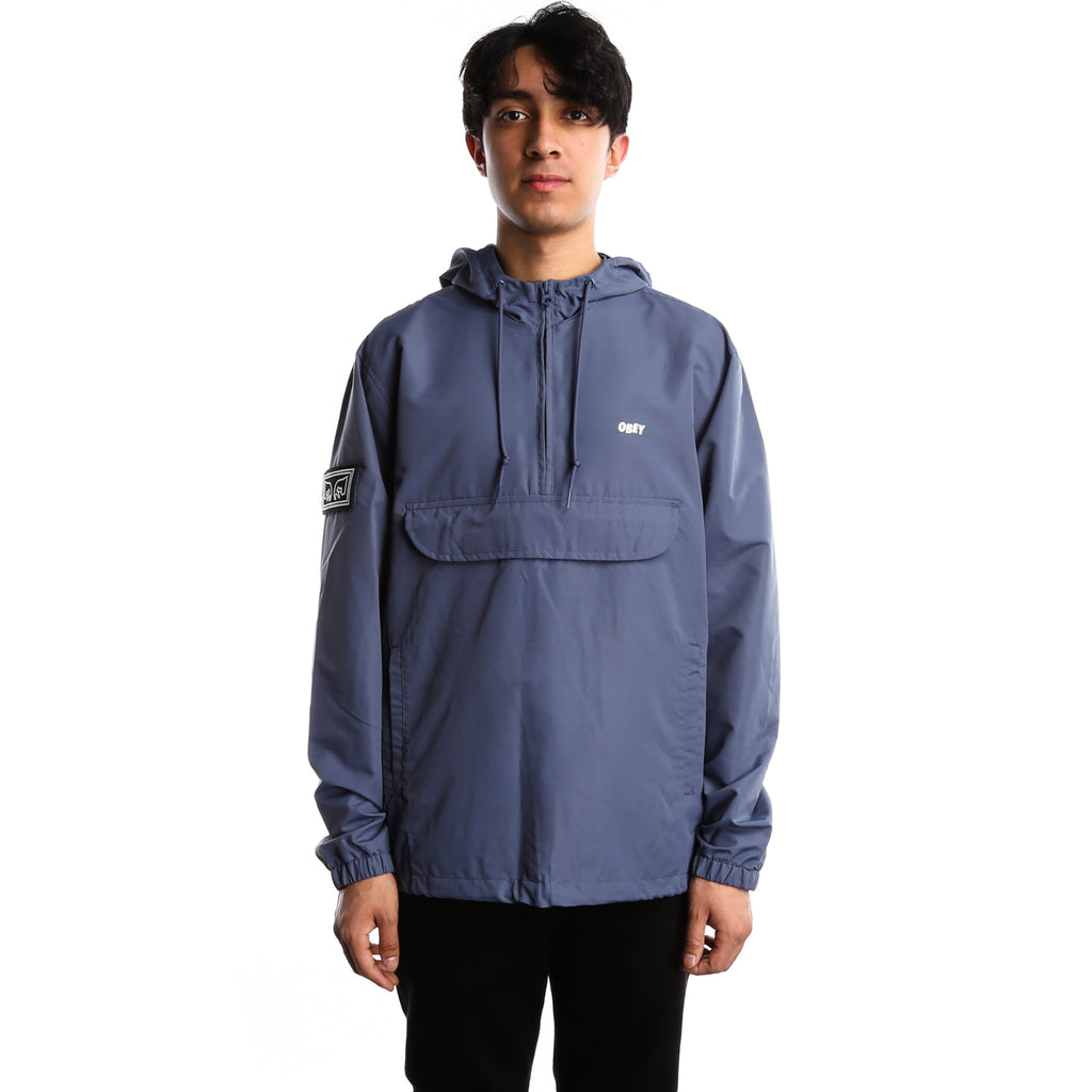 Obey Crosstown Anorak Pullover Vintage Indigo