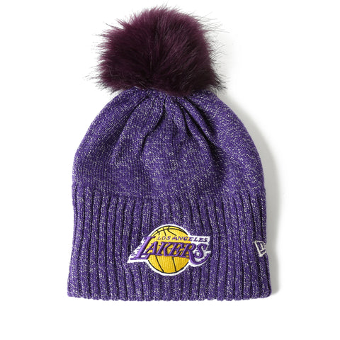 New Era Women's Dazzle Knit Beanie - Los Angeles Lakers/Purple