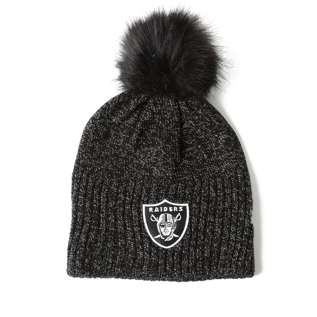 New Era Women's Dazzle Knit Beanie - Oakland Raiders/Black