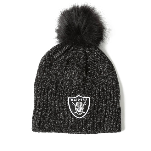 New Era Women's Dazzle Knit Beanie - Oakland Raiders/Black