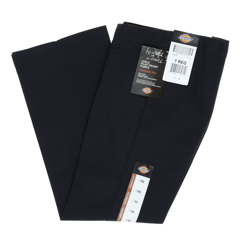 Dickies Girls Flat Front Pant (7-20) - Dark Navy