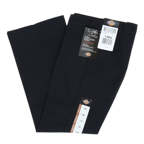 Dickies Girls Flat Front Pant (7-20) - Dark Navy