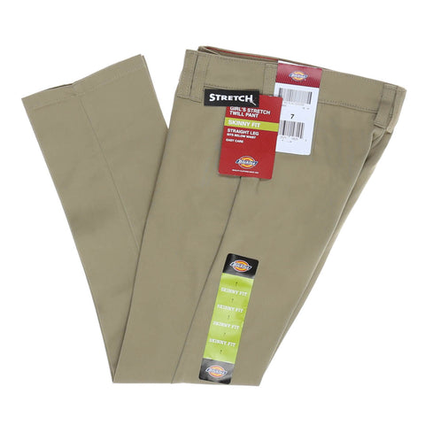 Dickies Girls Stretch Skinny Straight Pant (7-20) - Desert Sand