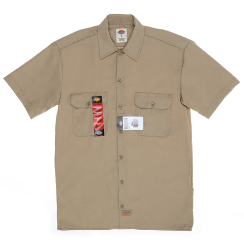 Dickies Mens S/S Work Shirt - Khaki