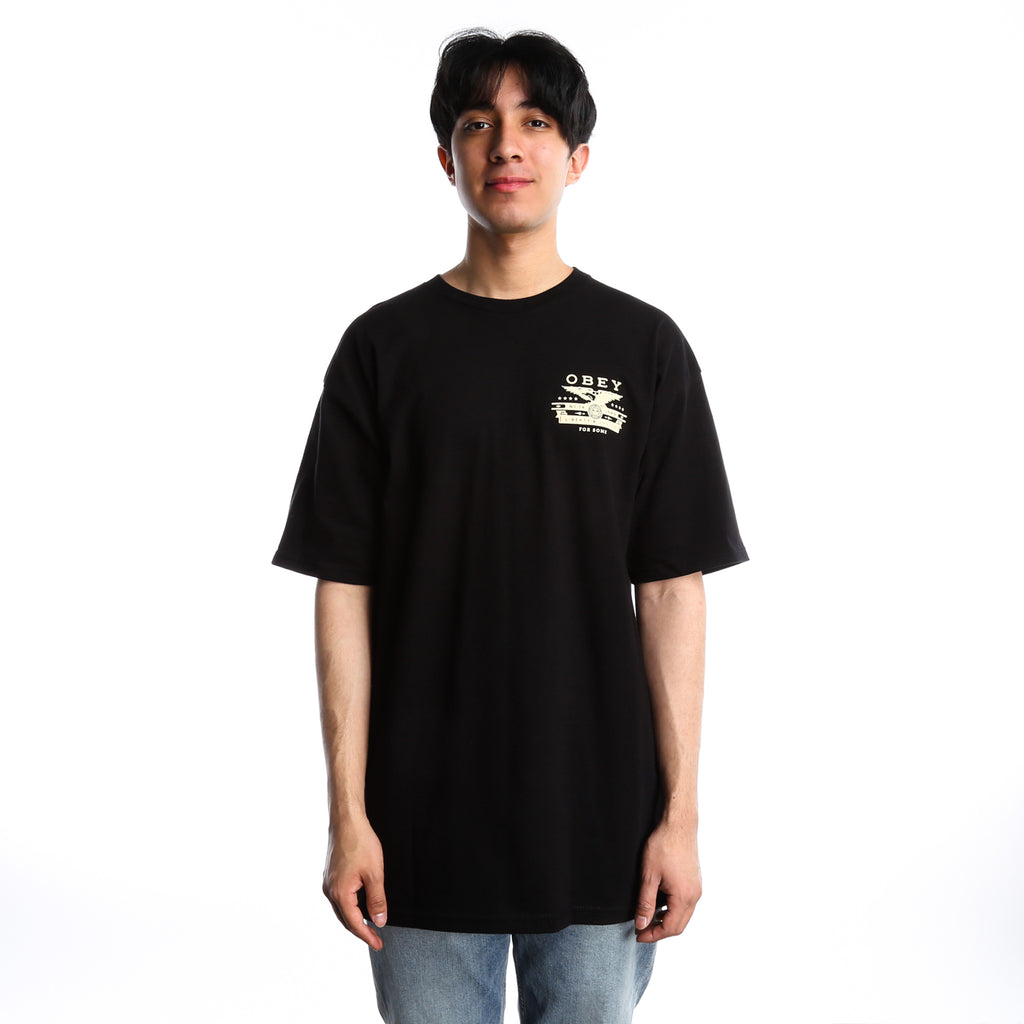 Obey Dissent & Justice Eagle Tee - Black