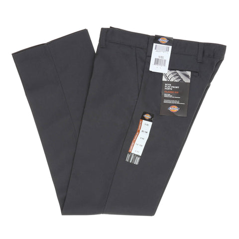 Dickies Boys' Flat Front Pant (8-20) - Charcoal