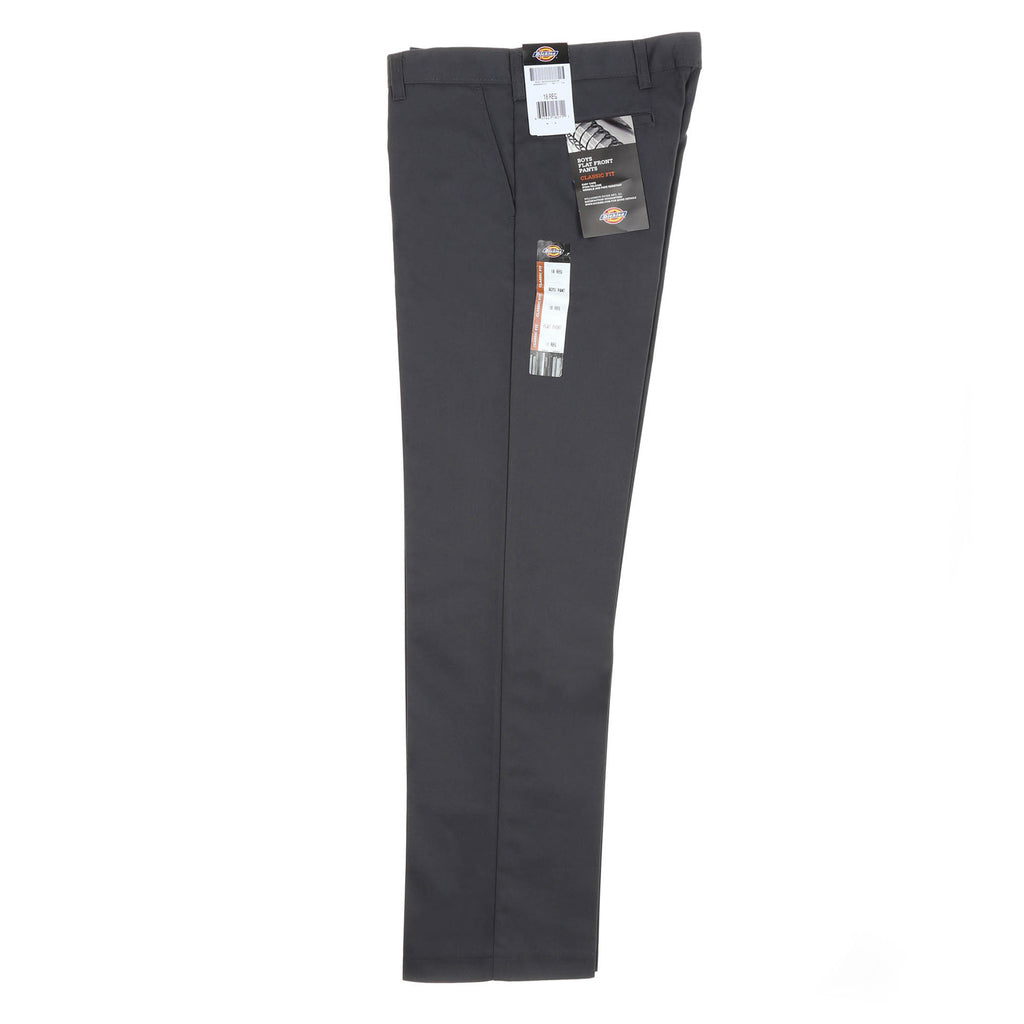 Dickies Boys' Flat Front Pant (8-20) - Charcoal