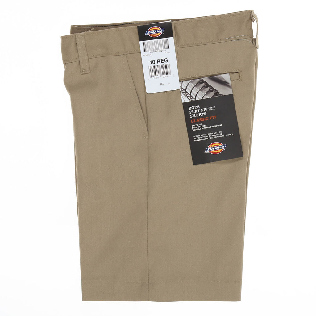 Dickies Boys' Flat Front Short (8-20) - Khaki