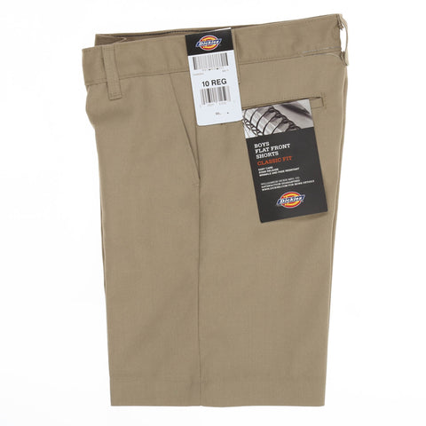 Dickies Boys' Flat Front Short (8-20) - Khaki