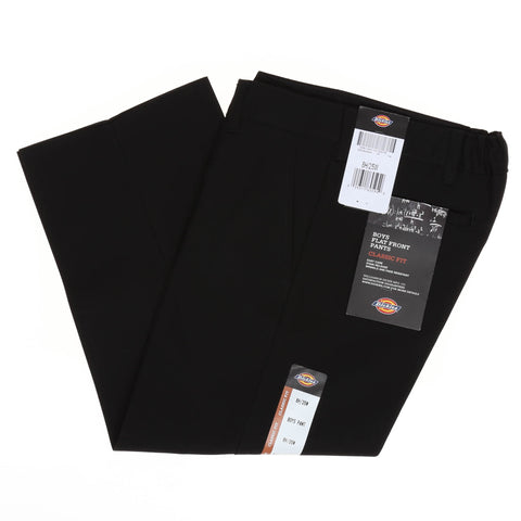 Dickies Boys' Flat Front Husky Pant - Black