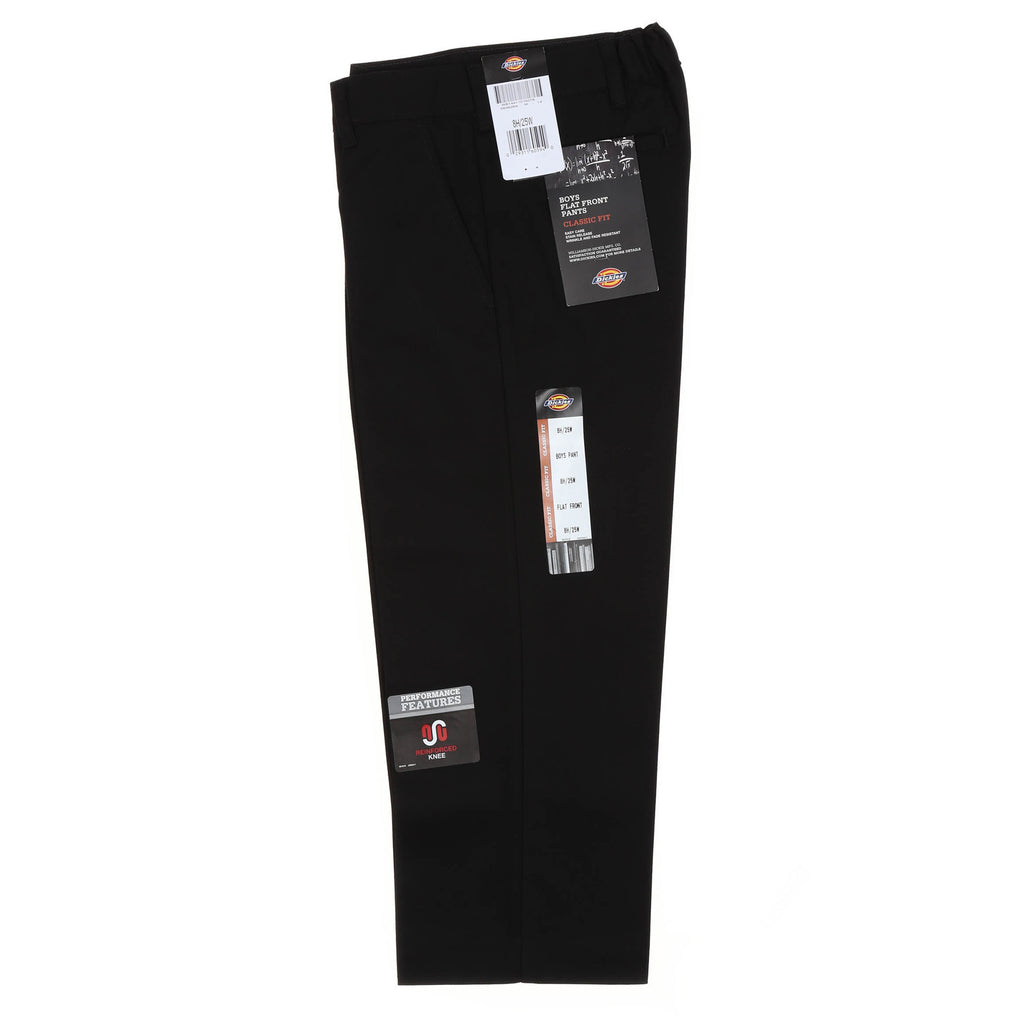 Dickies Boys' Flat Front Husky Pant - Black