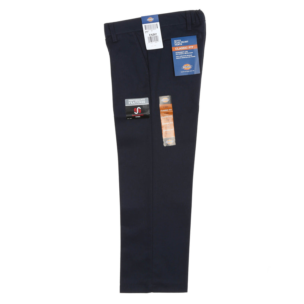Dickies Boys' Flat Front Husky Pant - Dark Navy