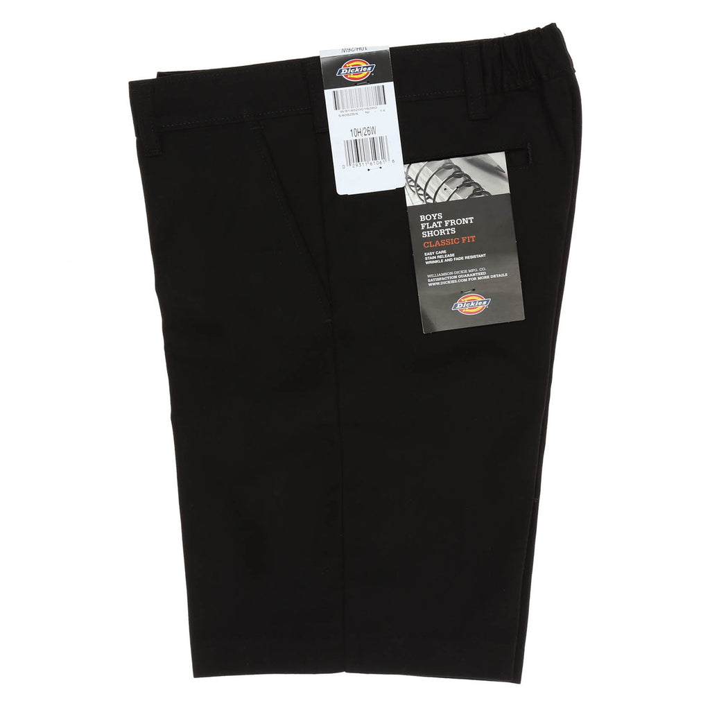 Dickies Boys' Flat Front Husky Short - Black