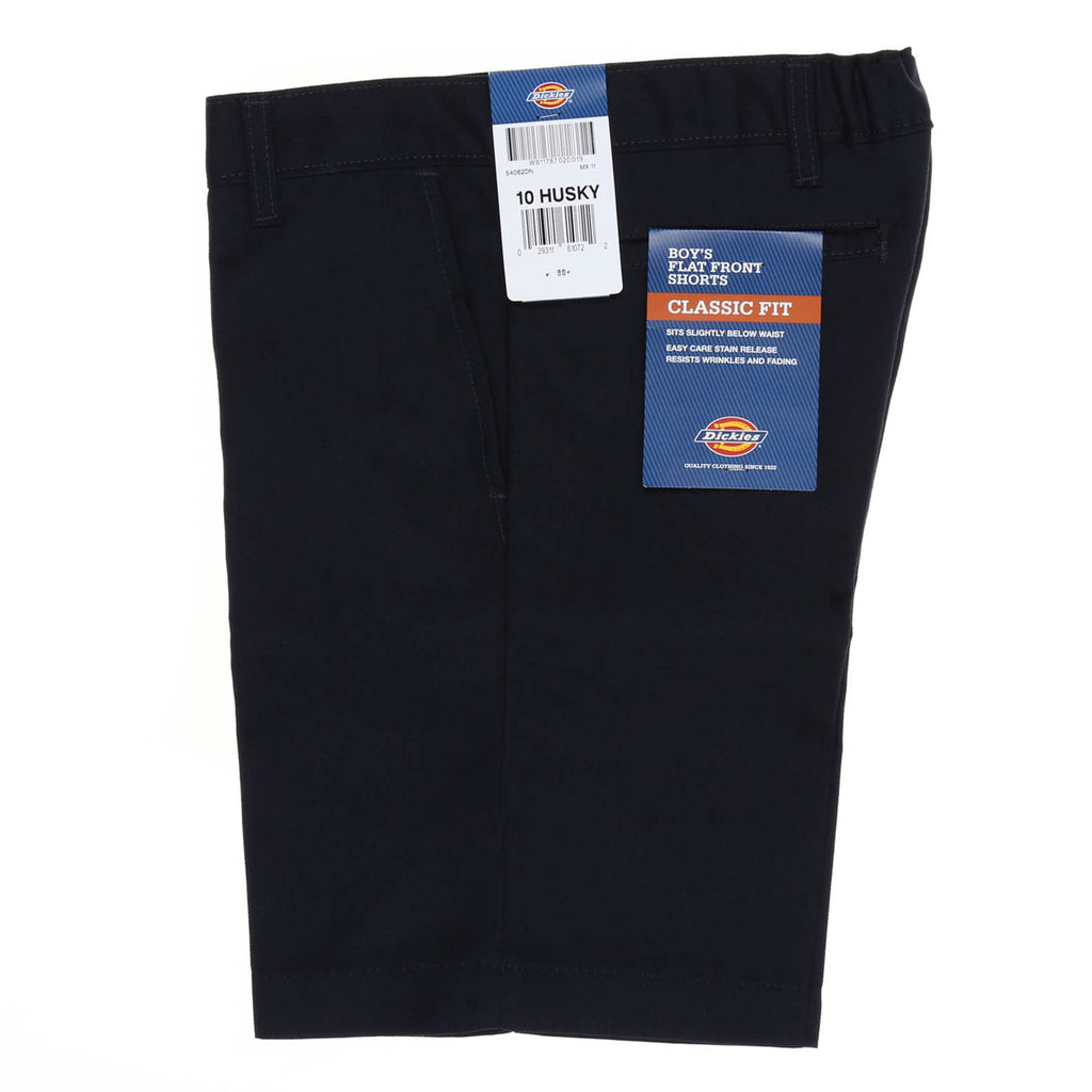 Dickies Boys' Flat Front Husky Short - Dark Navy