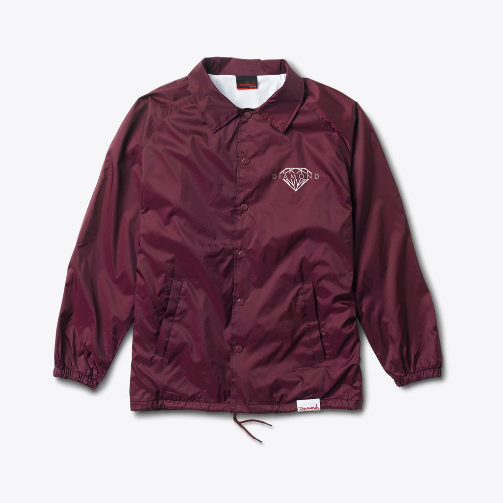 Diamond Brilliant Coach's Jacket - Burgundy
