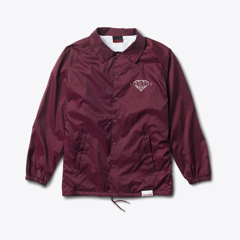 Diamond Brilliant Coach's Jacket - Burgundy