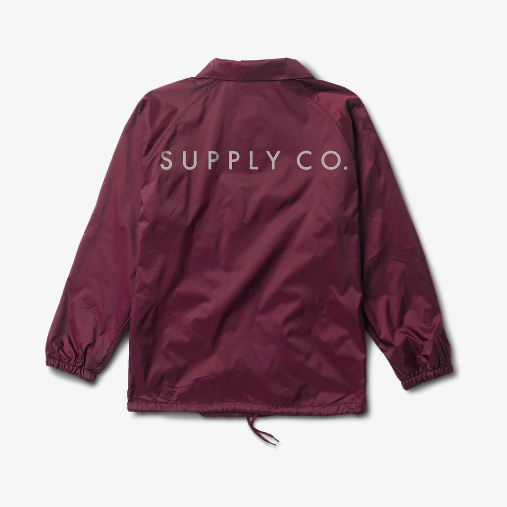 Diamond Brilliant Coach's Jacket - Burgundy