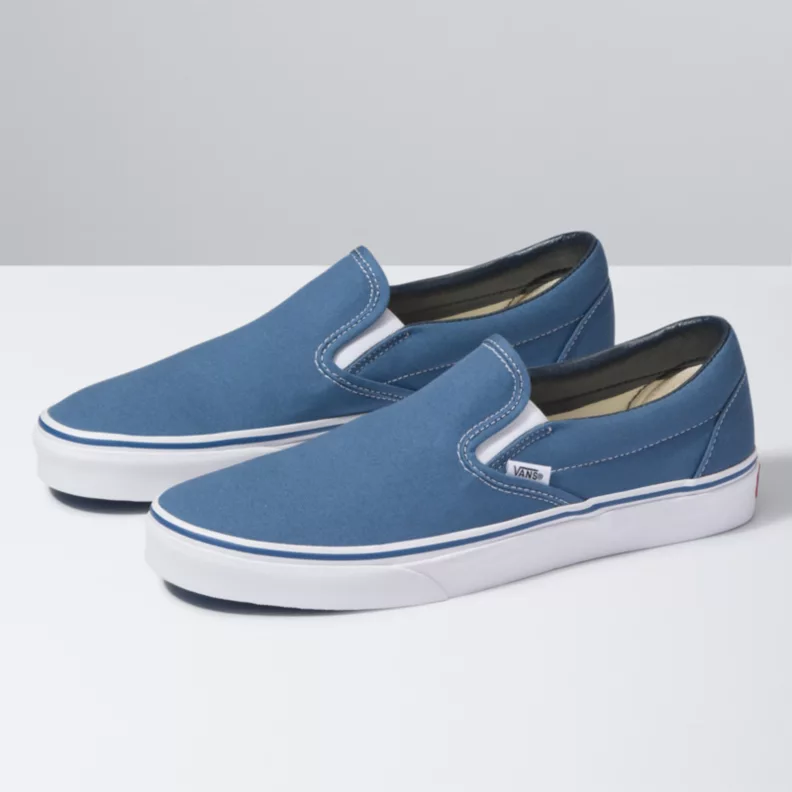 navy vans slip ons womens