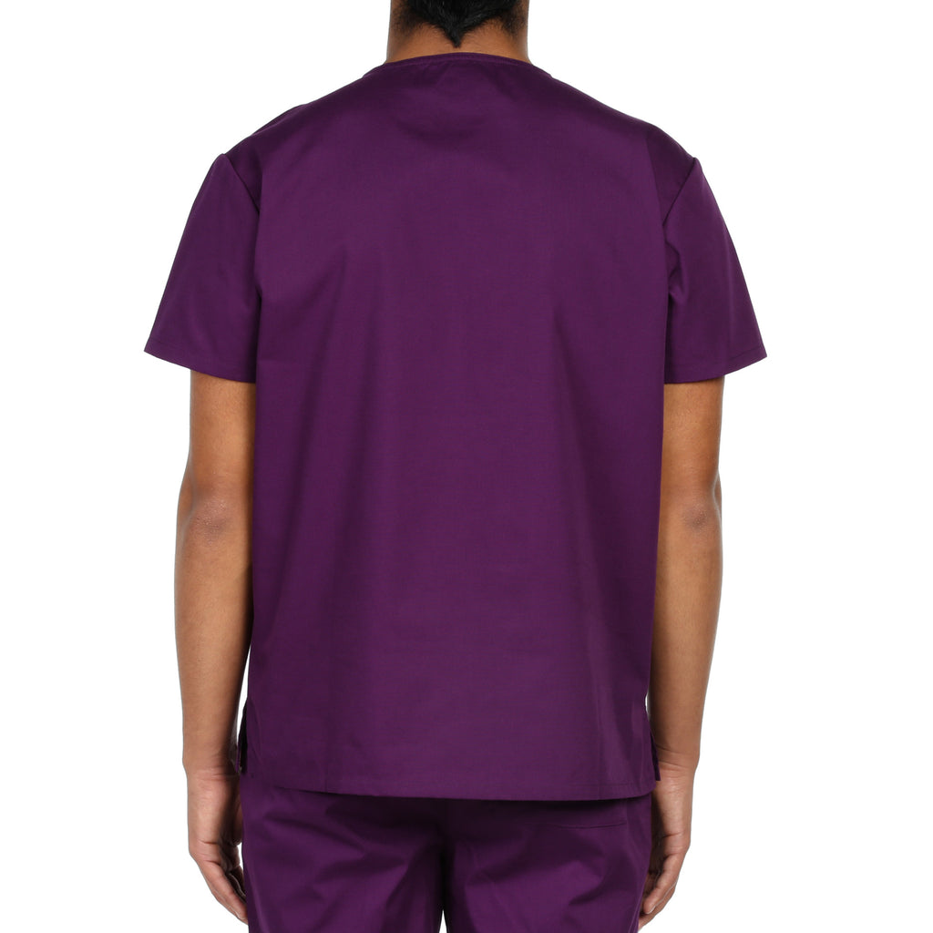 Dickies Unisex V-Neck One Pocket Scrub Top - Eggplant