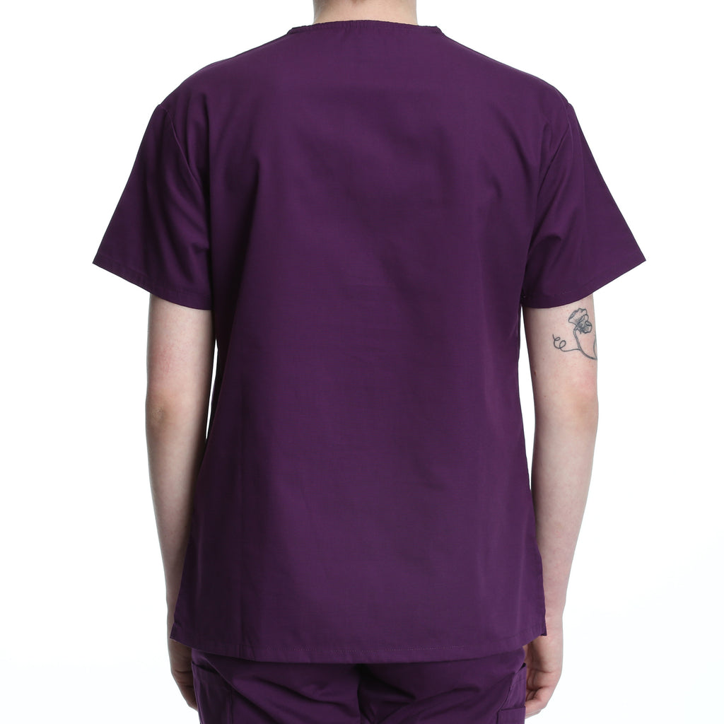 Dickies Women's Two Pocket V-Neck Scrub Top - Eggplant
