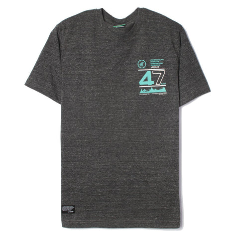 LRG TREK 47 TEE BLACK HEATHER
