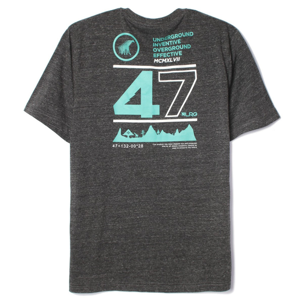 LRG TREK 47 TEE BLACK HEATHER