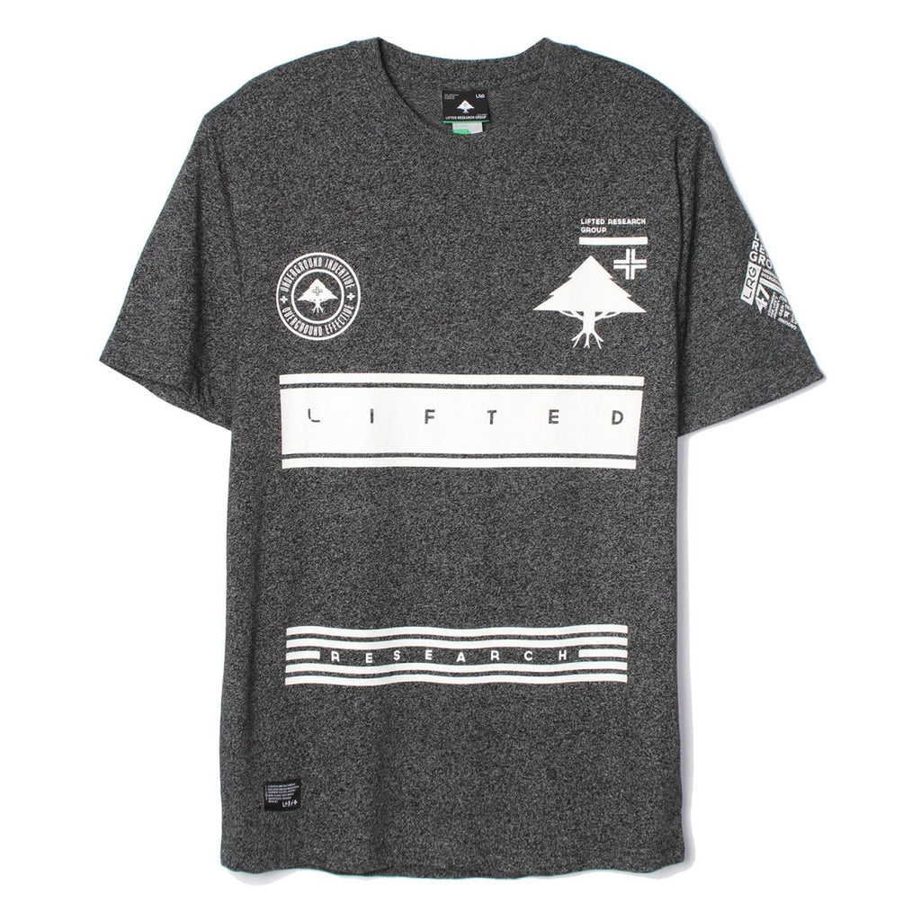 LRG BARS TEE BLACK HEATHER