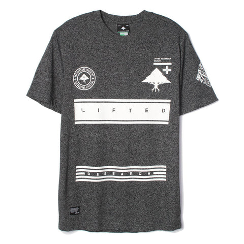 LRG BARS TEE BLACK HEATHER