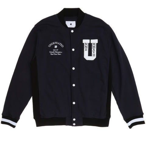 Undefeated Fleece Varsity Jacket - Navy