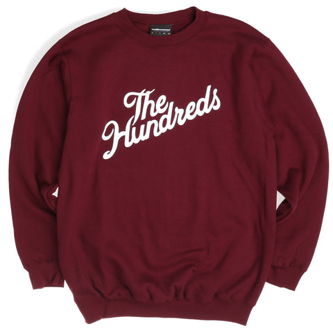 The Hundreds Forever Slant Crew - Burgundy