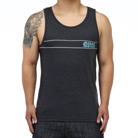 RVCA Script Stripe Tank Top - Black