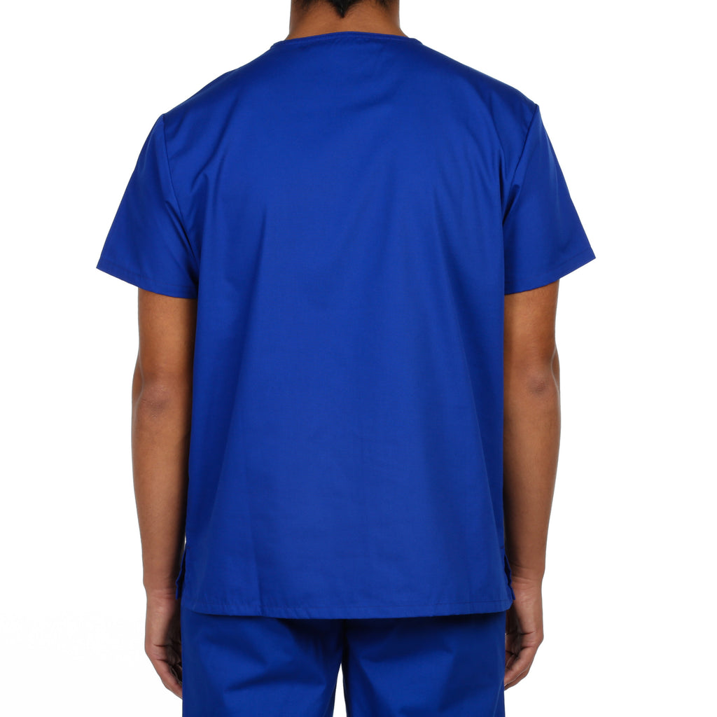 Dickies Unisex V-Neck One Pocket Scrub Top - Galaxy Blue