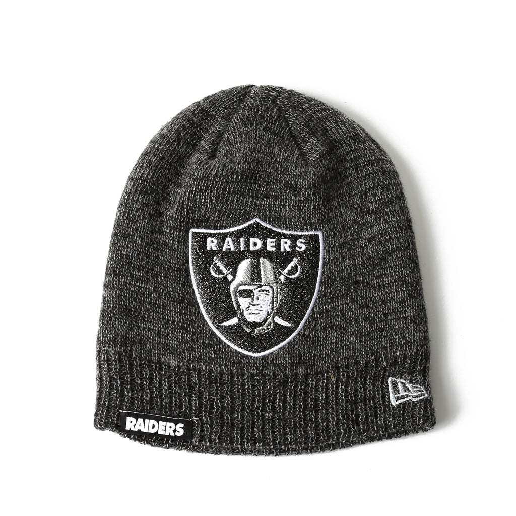 New Era Women's Glitter Chic Beanie - Oakland Raiders/Black Heather