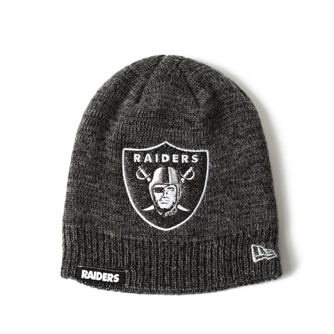 New Era Women's Glitter Chic Beanie - Oakland Raiders/Black Heather