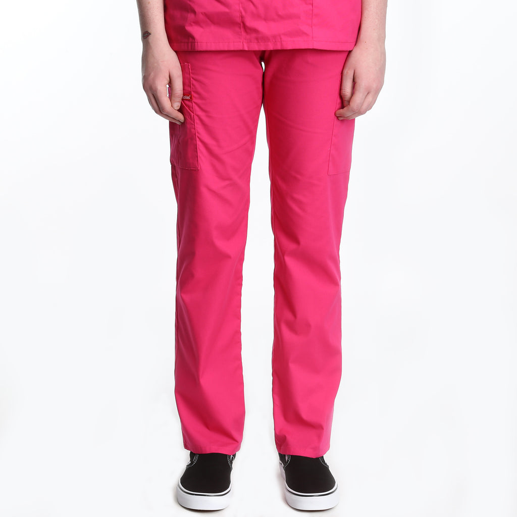 Dickies Natural Rise Elastic Scrub Pant - Hot Pink