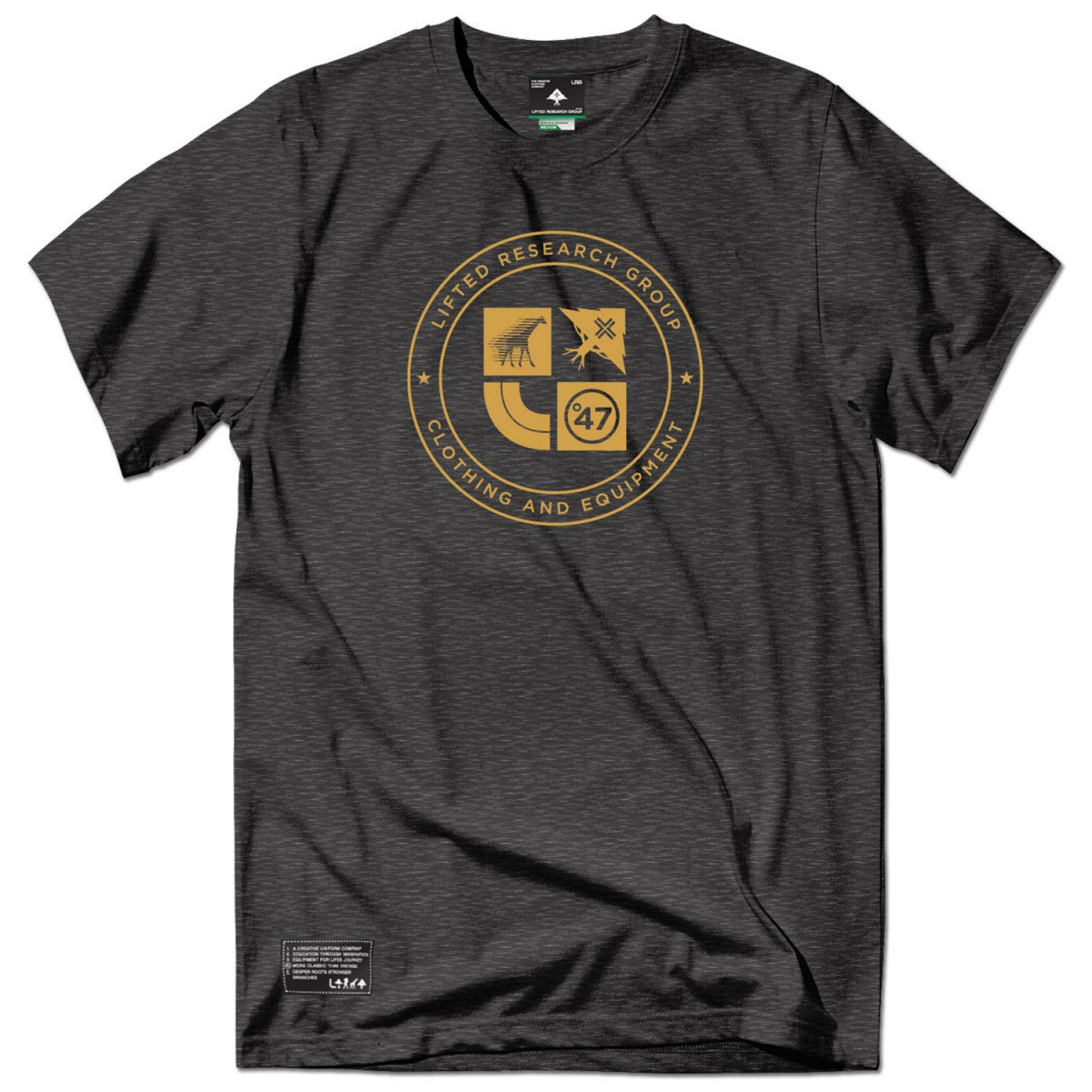 lrg gear LRG CLOTHING & EQUIPMENT TEE BLACK HEATHER