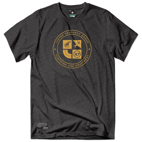 LRG CLOTHING & EQUIPMENT TEE BLACK HEATHER